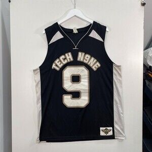 Men's Black and Navy T-shirt